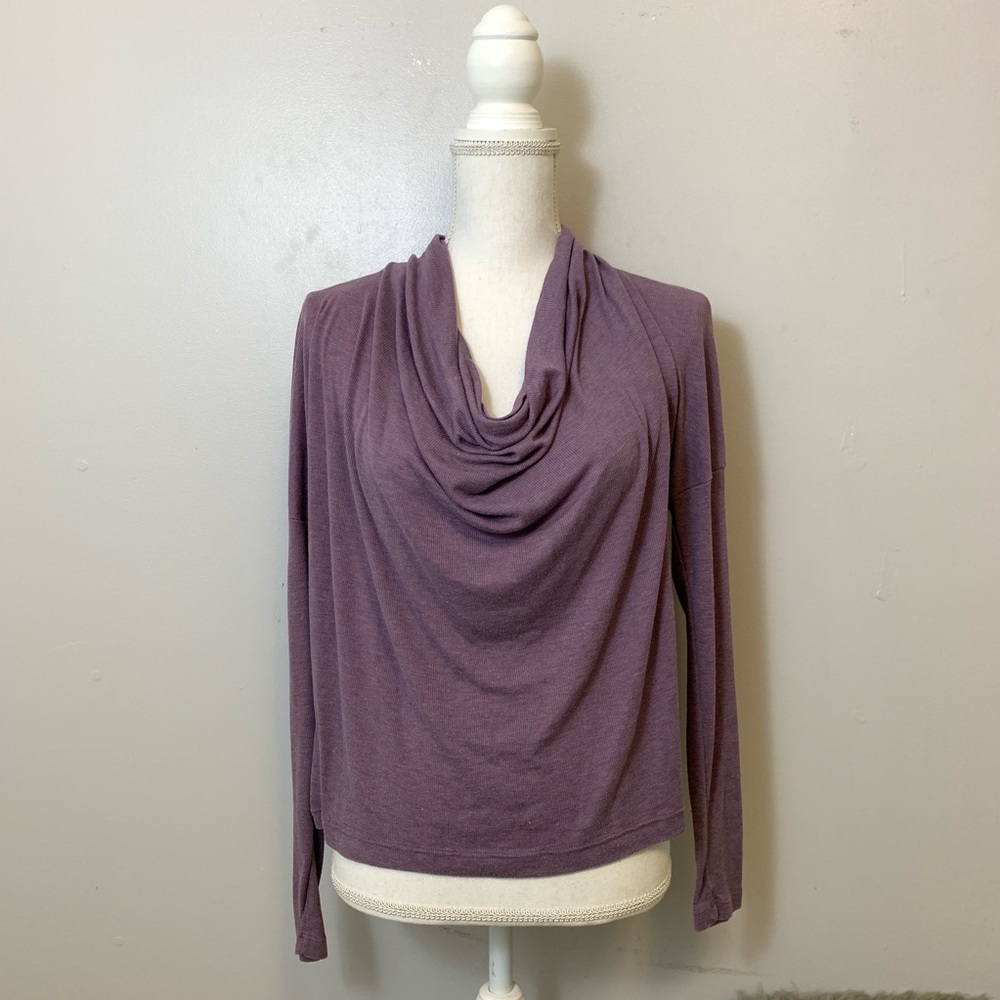 Splendid For Equinox Ribbed Cowl-neck Top